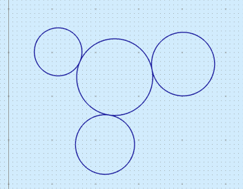 3つの円に接する円の作成