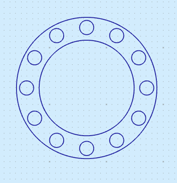 ピッチ円の軸の挿入