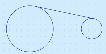2つの円の接線の作成